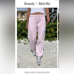 NWT Brandy Melville Rosa Soft Sweatpants